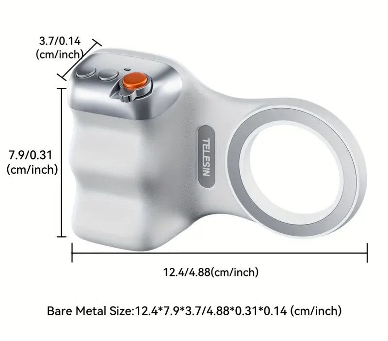 Suporte Magnético para Câmera de Telefone - Panorâmica 360° com Visão Noturna