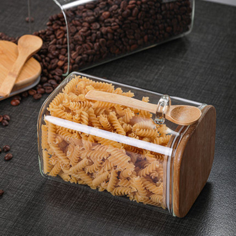 Kit Porta-Tempero Hermético com Tampa de Bambu 250ML