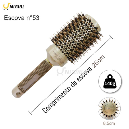 Escova Térmica Nano-Tecnology com Cerdas de Javali