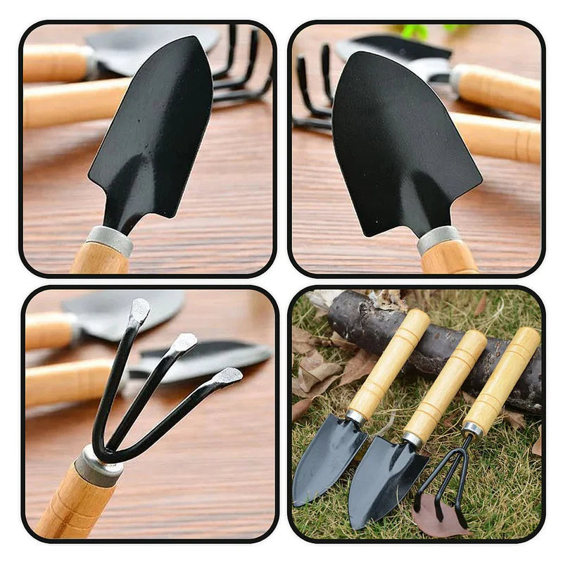 Kit de Jardinagem 3 Peças – Conjunto Mini Ferramentas