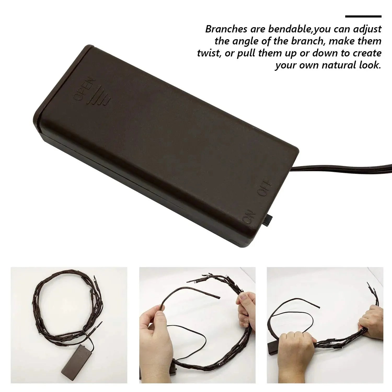 Ramos de Salgueiro com LED – Iluminação Natural e Sofisticada