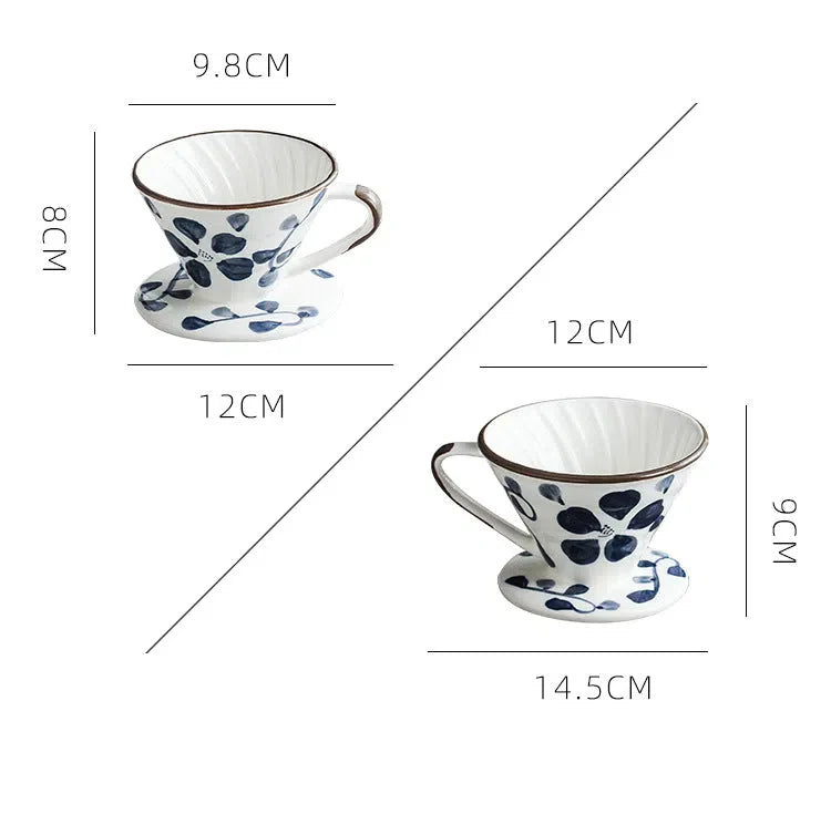 Suporte para Filtro V60 em Cerâmica Pintada à Mão – Elegância e Precisão no Seu Café