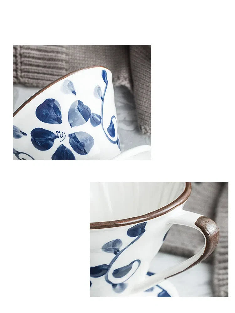 Suporte para Filtro V60 em Cerâmica Pintada à Mão – Elegância e Precisão no Seu Café