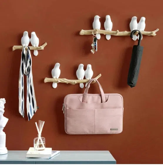 Suporte de Parede Pássaros – Organize com Estilo e Elegância