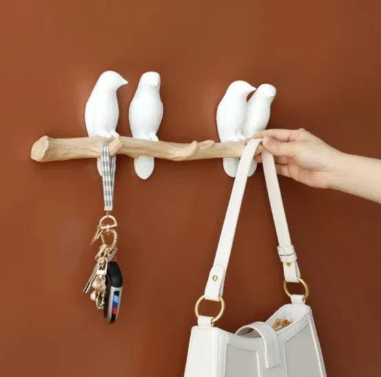 Suporte de Parede Pássaros – Organize com Estilo e Elegância