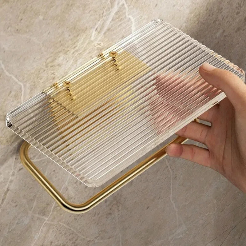 Suporte para Papel Higiênico - Sofisticação em Ouro e Prata