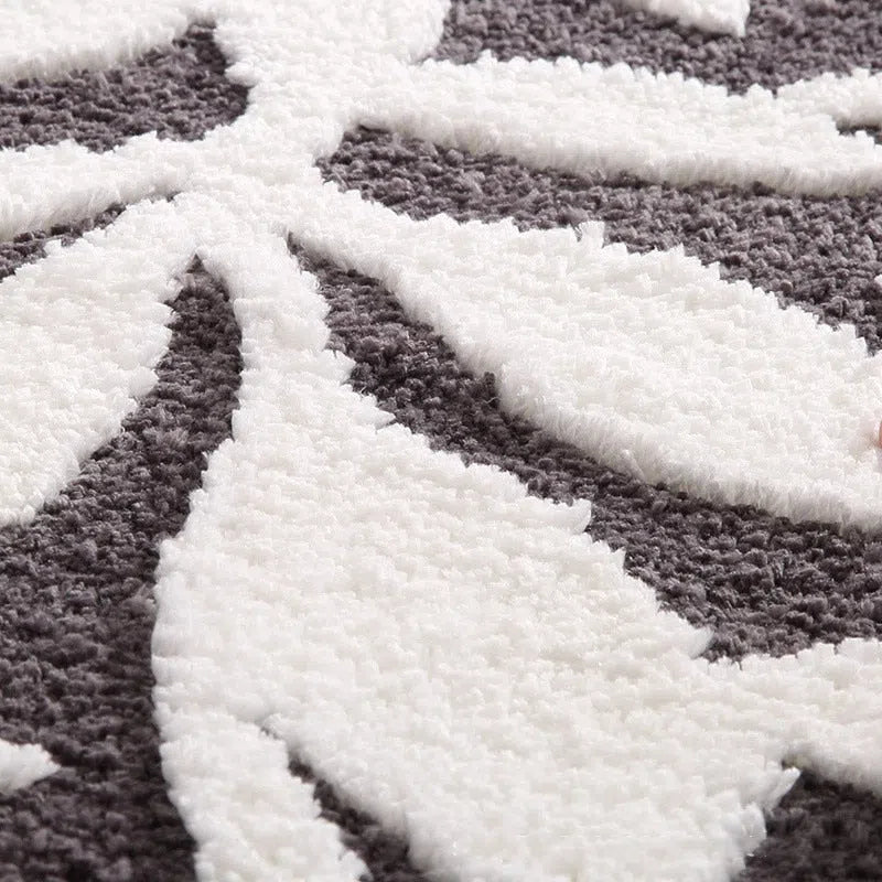 Tapete de Folhas com Base Antiderrapante – Estilo e Segurança para Seu Ambiente