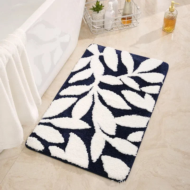 Tapete de Folhas com Base Antiderrapante – Estilo e Segurança para Seu Ambiente