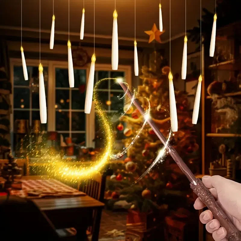 Velas Flutuantes Mágicas Casas Prana – Com Controle de Varinha para Efeitos Encantadores