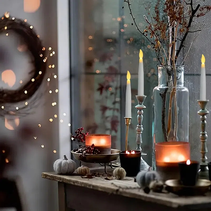 Velas Flutuantes Mágicas Casas Prana – Com Controle de Varinha para Efeitos Encantadores