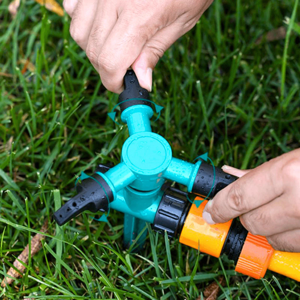 Irrigador Giratório 360 – Aspersor Automático para Jardim e Grama