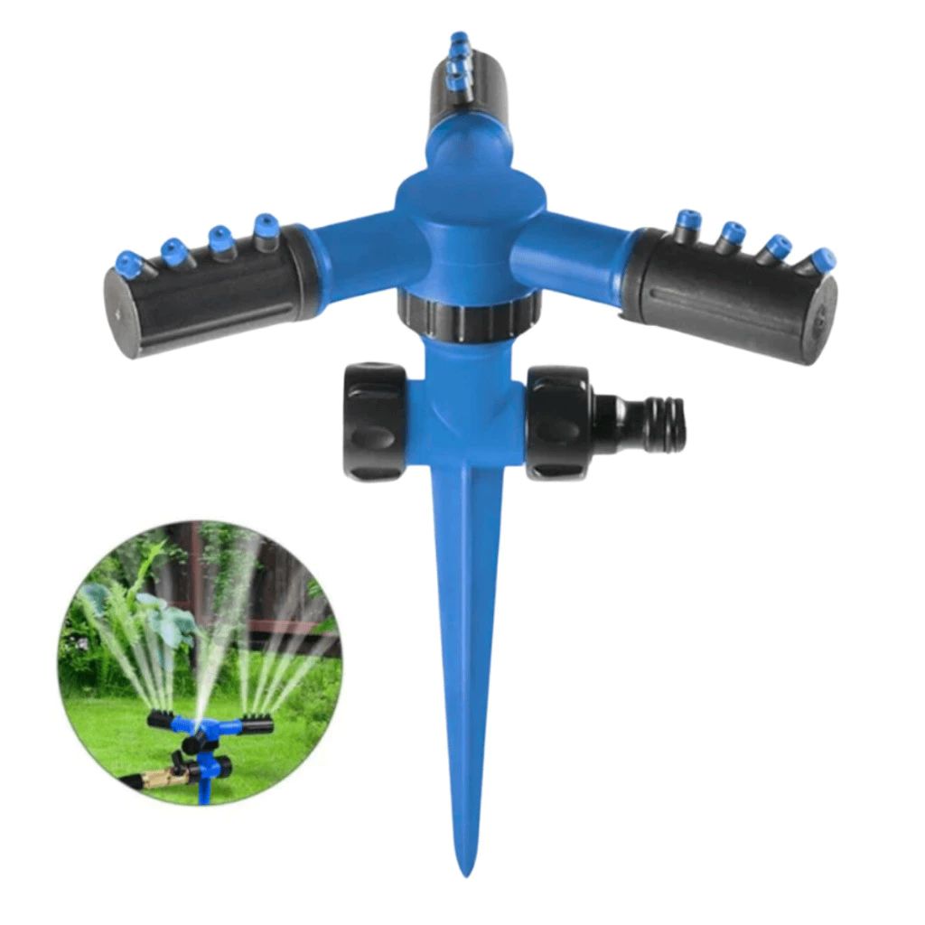 Irrigador Giratório 360 – Aspersor Automático para Jardim e Grama