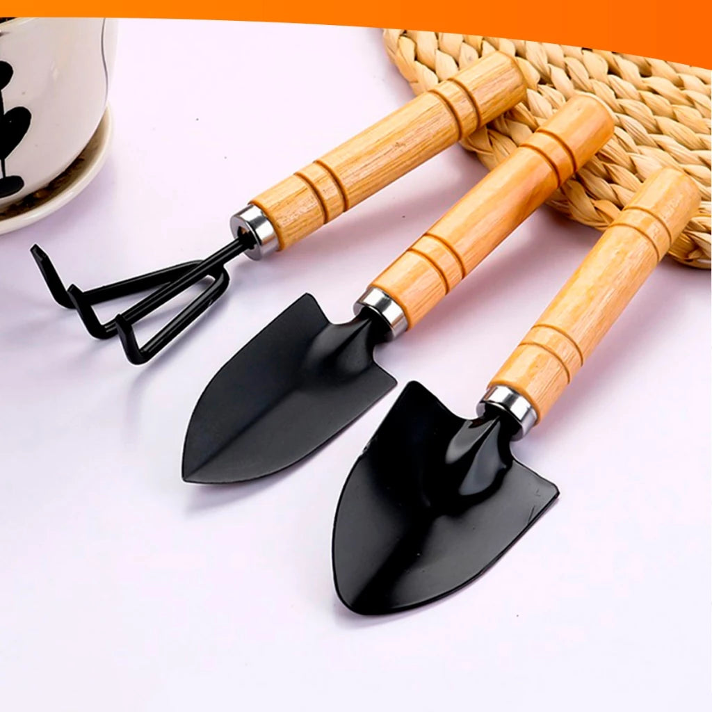 Kit de Jardinagem 3 Peças – Conjunto Mini Ferramentas