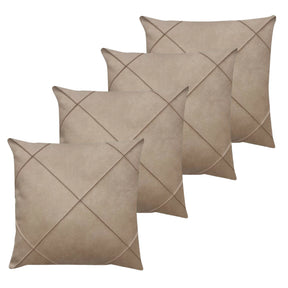 Kit 04 Almofadas Cheias em  Suede Drapeada  45×45 cm