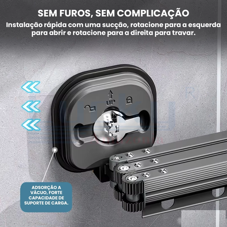 Cabideiro Retrátil 92cm - 360°