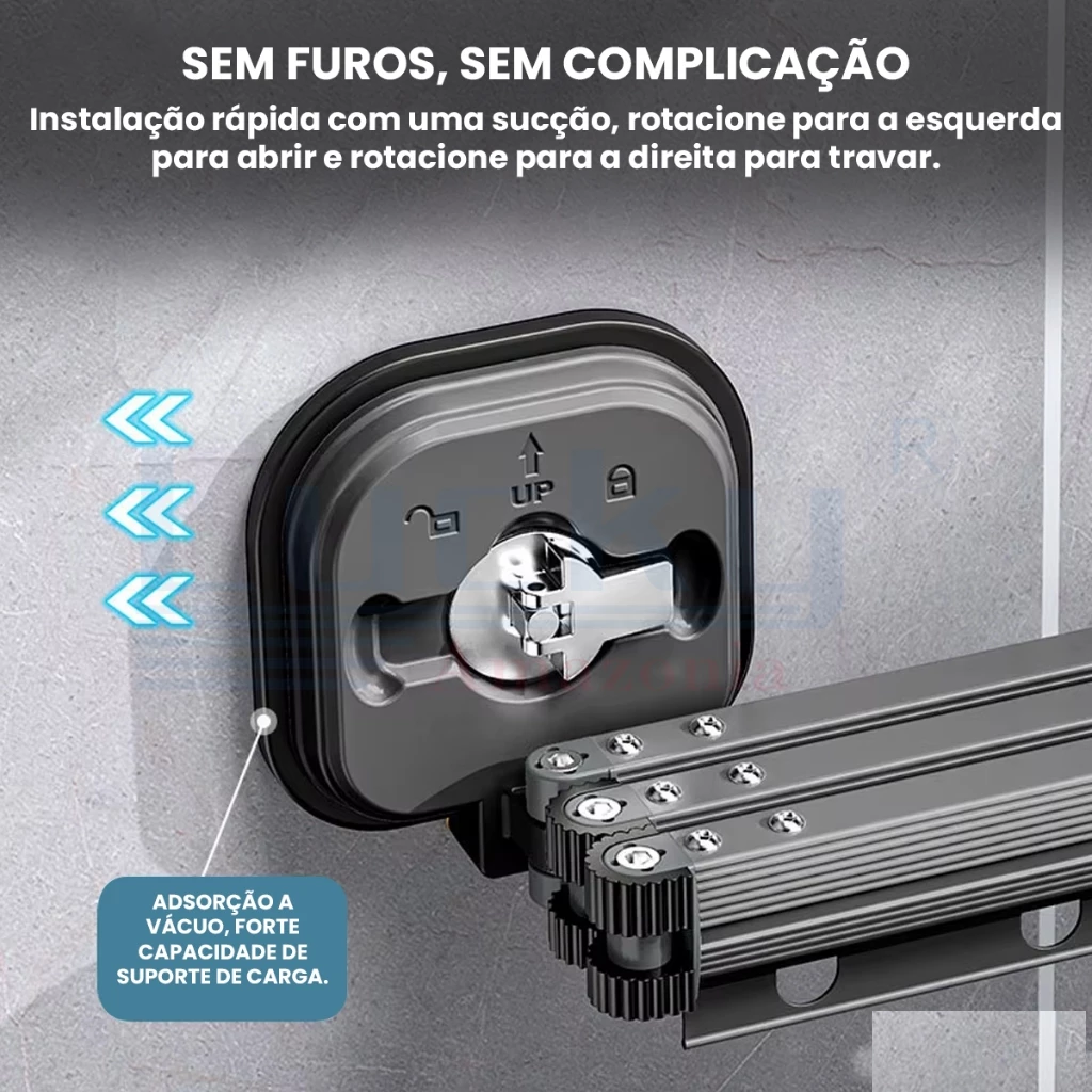 Cabideiro Retrátil 92cm - 360°