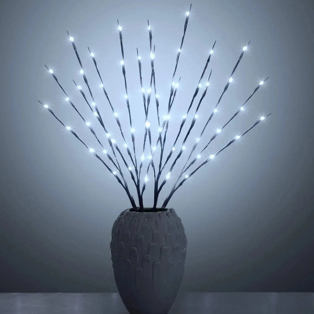 Ramos de Salgueiro com LED – Iluminação Natural e Sofisticada