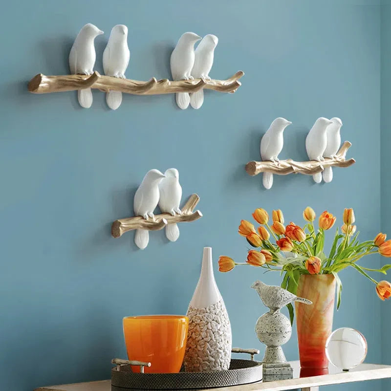 Suporte de Parede Pássaros – Organize com Estilo e Elegância
