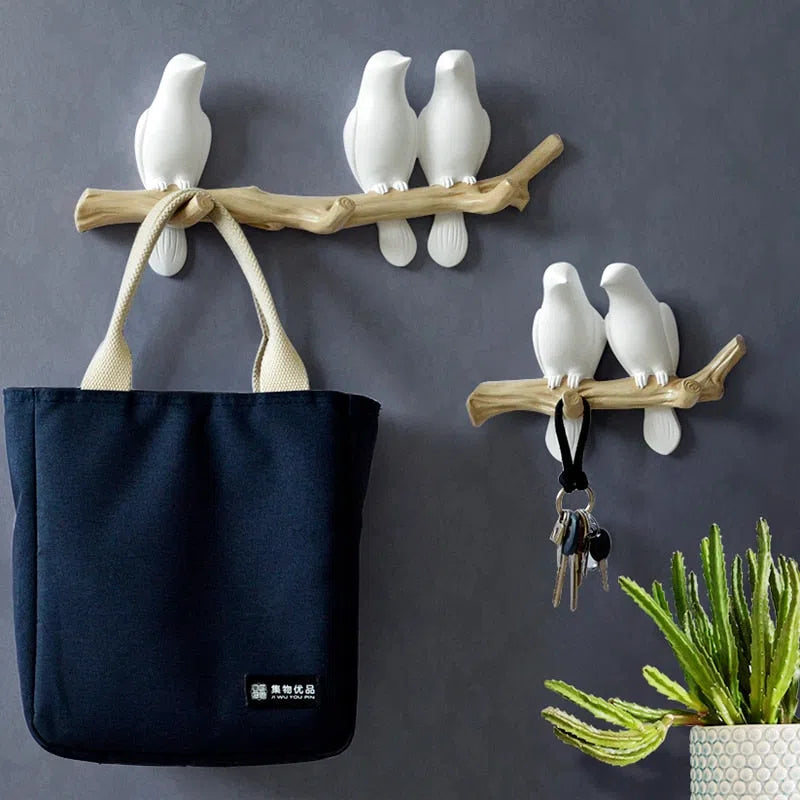 Suporte de Parede Pássaros – Organize com Estilo e Elegância