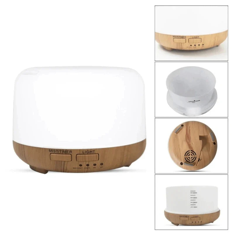 Umidificador e Difusor Ultrassônico RGB – 500ml de Conforto e Elegância