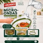 Tampa para Micro-ondas Anti-Respingo com Reservatório de Água | BPA Free | 26cm
