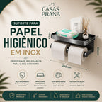 Suporte para Papel Higiênico em Inox – Praticidade e Durabilidade