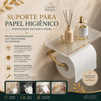 Suporte para Papel Higiênico - Sofisticação em Ouro e Prata