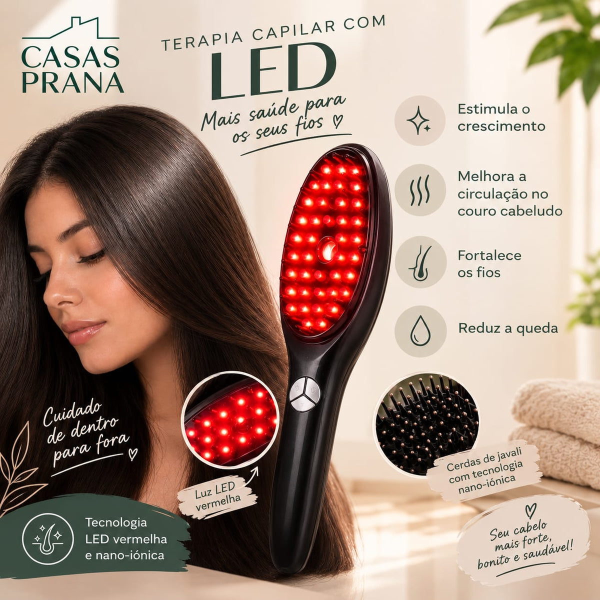 Escova de Cromoterapia Lúminus® 4 em 1 - Oferta Exclusiva!
