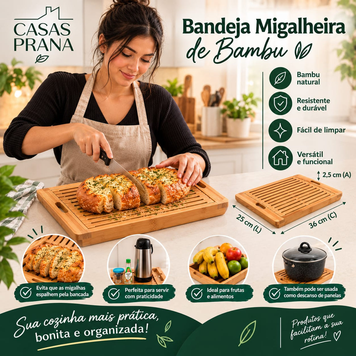Bandeja  de Bambu