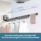 Cabideiro Retrátil 92cm - 360°