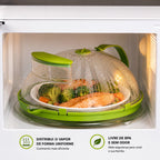 Tampa para Micro-ondas Anti-Respingo com Reservatório de Água | BPA Free | 26cm