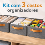 Kit Caixas Organizadoras Dobráveis