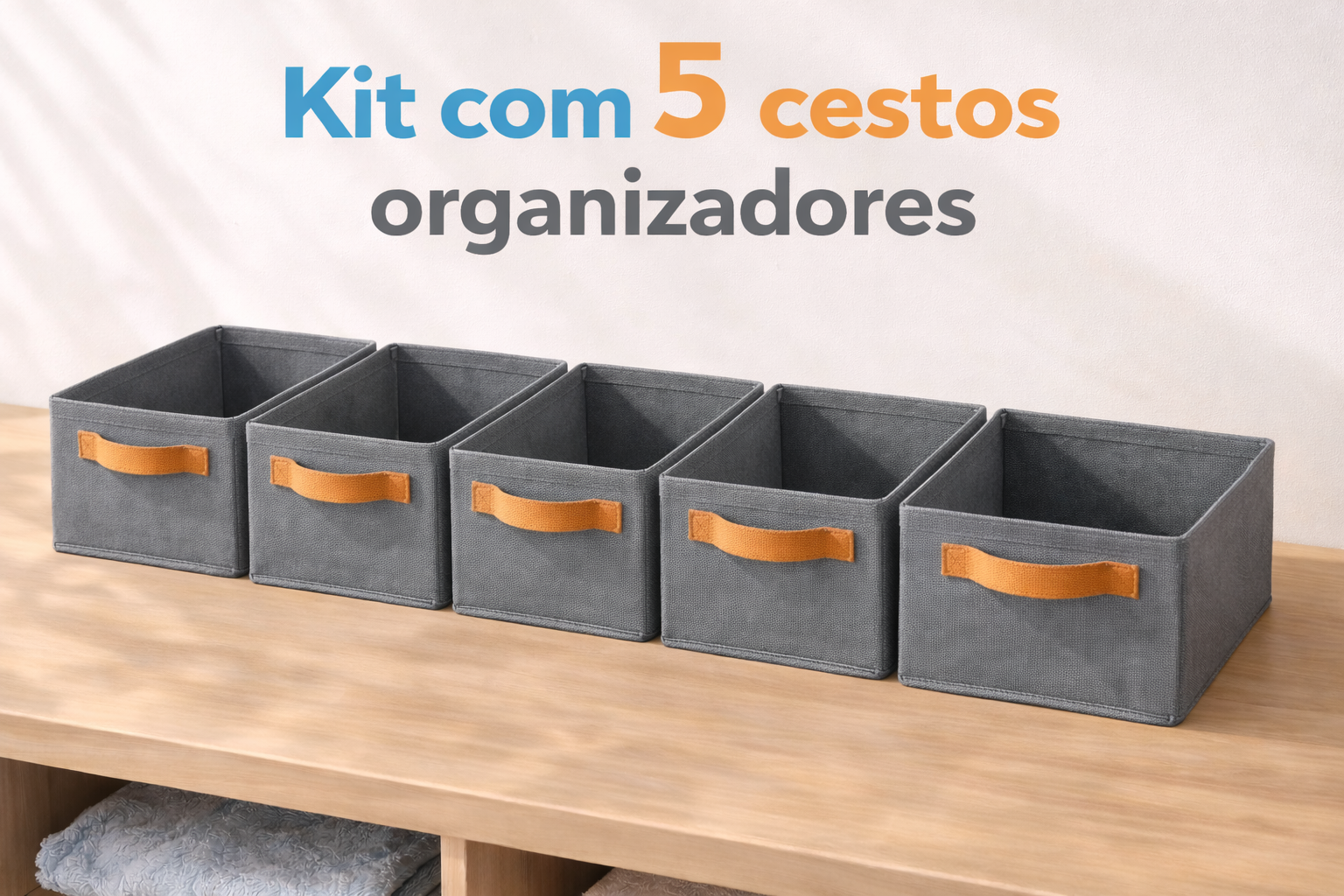 Kit Caixas Organizadoras Dobráveis