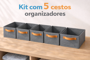Kit Caixas Organizadoras Dobráveis