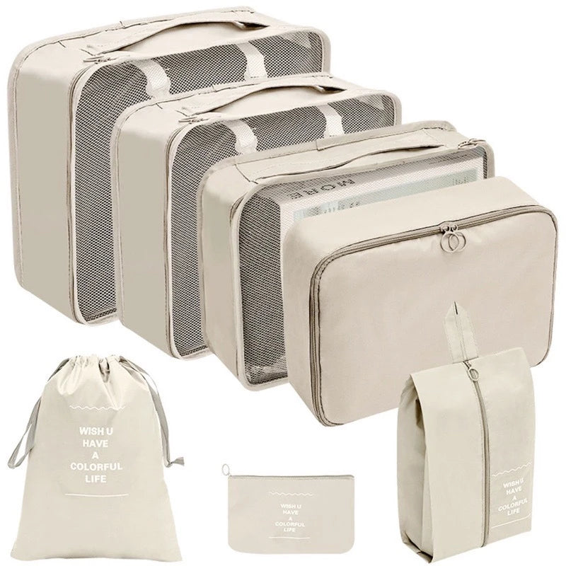 Kit 7 Bolsas Organizadoras para Mala de Viagem