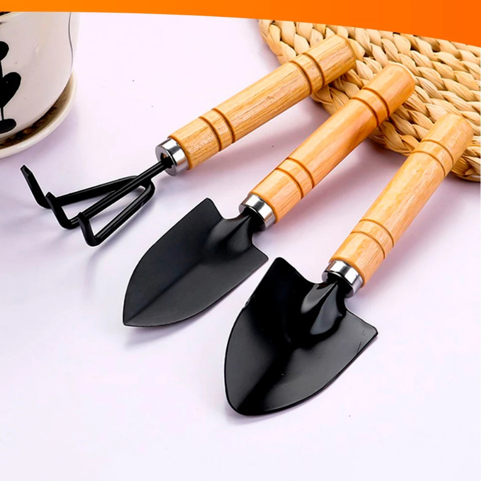 Kit de Jardinagem 3 Peças – Conjunto Mini Ferramentas