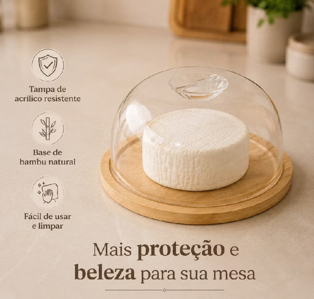 Kit Café da Manhã com 4 Peças – Queijeira, Bolera, Manteigueira e Porta-Pães.
