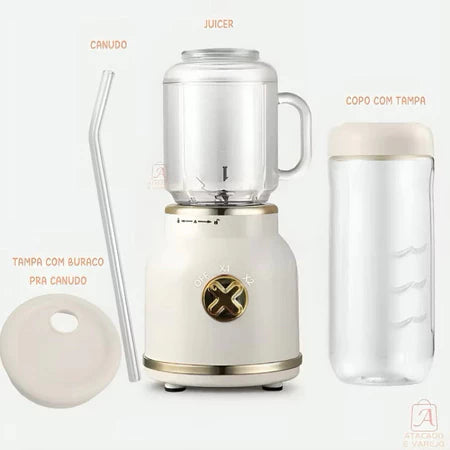 BlenderMix - Mini Liquidificador Portátil Com 10 Lâminas